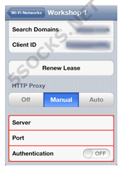 set up proxy server iOS